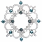 Preview: Rome 6 Silber-Grün 1016036DE Körperschmuck Swarovski Crystall Grün