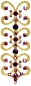 Preview: Florence 2 Gold-Rosa 1016008DE Körperschmuck Swarovski Crystall Rosa