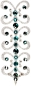 Preview: Florence 6 Silber-Grün 1016012DE Körperschmuck Swarovski Crystal Grün