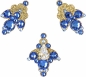 Preview: Venice 5 Gold-Blau 1016039DE Körperschmuck Swarovski Crystal Blau