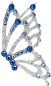 Preview: Freedom 4 Silber-Blau 1016034DE Körperschmuck Swarovski Crystal Blue