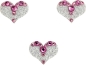 Preview: Love 3 Silber-Hellrosa 1016049DE Körperschmuck Swarovski Crystal Pink