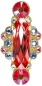 Preview: Angelina 1 Gold-Coral 1016020DE Körperschmuck Swarovski Crystal Coral