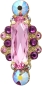 Preview: Angelina 2 Gold-Hellrosa 1016021DE Körperschmuck Swarovski Crystal Pink