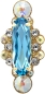 Preview: Angelina 4 Gold-Aquamarin 1016028DE Körperschmuck Swarovski Crystal