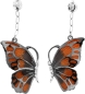 Preview: Ohrringe mit Schmetterling Anhänger 2.5cm Orange in 925 Sterling Silber Rhondiert mit Zirkonia ZOR1054-ML