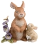 Preview: Figur Hase "Jahreshase 2019" Goebel Jahreshase 2019 Frühling 66844281 Hasenpaar mit Stiefmütterchen