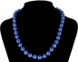 Preview: Perlmutt Royal Blue Blau Kette 46cm, ca. 10mm Perlengröße Collier Halskette Mother-of-Pearl MOP04