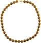 Preview: Perlmutt Gold Kette 46cm, ca. 10mm Perlengröße Collier Halskette Mother-of-Pearl MOP03