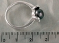 Preview: Damen Ring Perlenring 1 Perle ca. 6-7mm, Schwarze, handgearbeitet, versilbert, rhodiniert P223