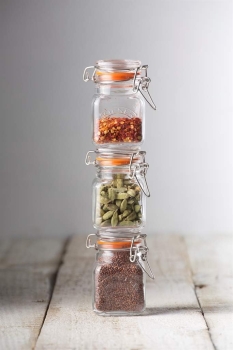 Kilner 0025.460 Gewürzgläser / Marmeladengläser, mit Bügelverschluss, transparent, Mini, 70 ml, 1 Stück