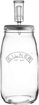 KILNER Create & Make Fermentierset - für das einfache Haltbarmachen von Gemüse, im 3 Liter Glas mit Gärungsdeckel Einmachglas