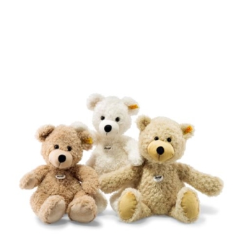 Steiff Teddybär Fynn - 40 cm - Teddy Kuscheltier für Kinder - beweglich & waschbar - beige (111679)