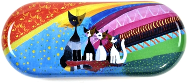 Fridolin Brillenetui: Rosina Wachtmeister - "Under the Rainbow" aus Metall, Größe: ca. 16 x 3,1 x 6,7 cm