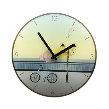 Bycicle - Wanduhr Bunt Scandic Home Wohnaccessoires Goebel 23100491
