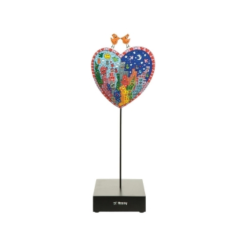 James Rizzi Figur Its Heart Not to Love My City Goebel 26101531 Porzellan, bunt, 12 x 10 x 33 cm