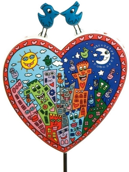 James Rizzi Goebel Skulptur Love in the Heart of City Figur Bunt 26101541