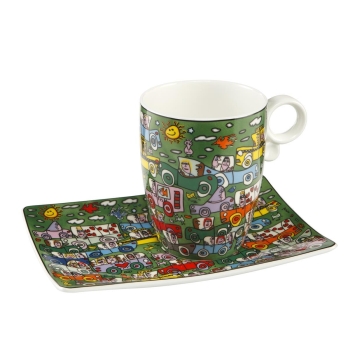 Crosstown Traffic - Künstlerbecher Bunt James Rizzi Goebel 26102211