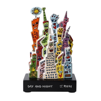 James Rizzi Figur Day and Night Goebel 26103071 Bunt Pozellan