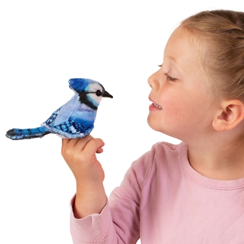 Folkmanis Fingerpuppe Puppet Mini Blauhäher/ Mini Blue Jay 2785