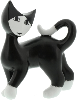Goebel Porzellan-Katze, Rosina Wachtmeister, Delfina, Höhe: 12 cm, Schwarz und Weiß, 31335021