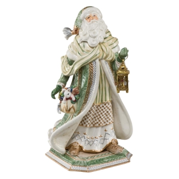 Santa im grünen Mantel Bunt Fitz & Floyd Christmas Collection Goebel 51000351
