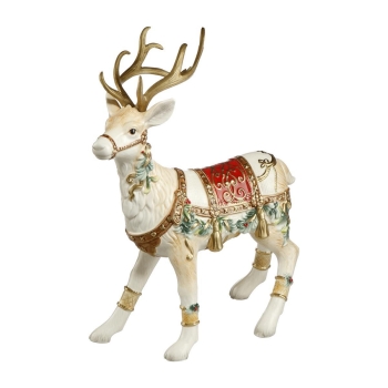 Goebel Fitz und Floyd Weihnachten Rentier Dekofigur bunt (Rentier mit Beinschmuck) 51001251