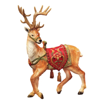 Rentier mit Quasten am Sattel, Rot Bunt Fitz & Floyd Christmas Collection Goebel 51001291