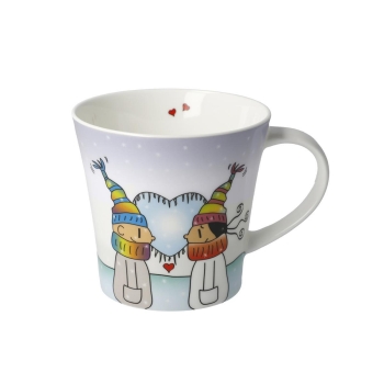 Coffee-/Tea Mug - Herz erwärmt Bunt Wohnaccessoires Goebel 54101721