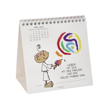 Tischkalender 2022 Der kleine Yogi Bunt Schreibtisch Accessoires Goebel 54102631