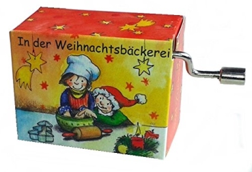 Mini-Drehorgel-Rolf Zuckowski -Spieluhr mit Resonanzboden In der Weihnachtsbäckerei 58328