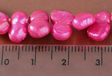 Perlenkette P389 Barocke Zuchtperlen ca. 8mm Pink