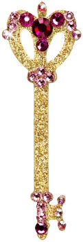 Sonia BareSkin Jewels Damen/Mädchen Schmuck Schlüssel Secret Swarovski Kristalle Kollektion Charm 18 x 52 mm Geschenkverpackung (goldrosa)