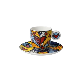 Romero Britto Tasse A New Day  Goebel 66452871 Bunt Espressotasse Moccatasse