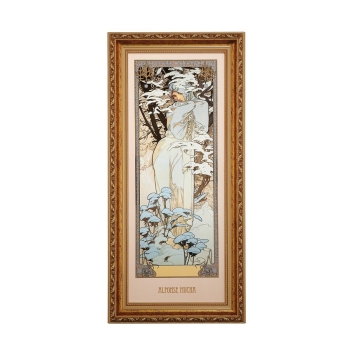 Winter 1900 - Wandbild Bunt Alphonse Mucha Goebel 66508591