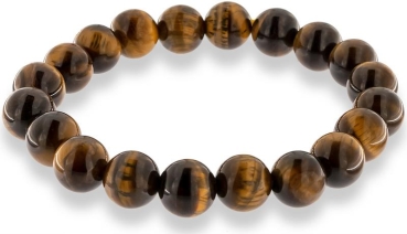 Tigeraugen Armband mit 10mm Tigerauge Perlen auf doppelten Gummiband AR002