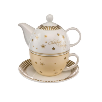 Christmas Feeling - Tea for One Champagner Weihnachtliche Accessoires Goebel 66720011