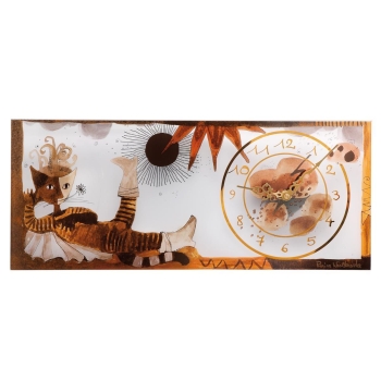 Gatto con stivali - Wanduhr Bunt Arte Grafica Goebel 66852611