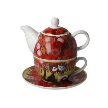 Rosina Wachtmeister Tasse Set Tea for One Innamorati tra i papaveri Goebel 66860561