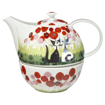 Innamorati tra i papaveri - Teekanne Bunt Colours of Paradise Goebel 66860631