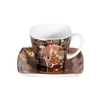 Gustav Klimt Tasse Die Erfüllung Goebel 66884743 Espressotasse Schwarz Pozellan