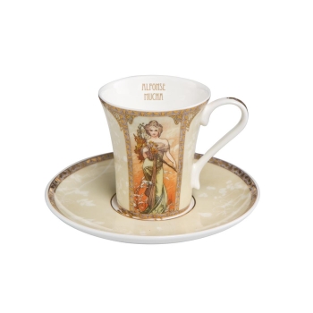 Frühling / Sommer - Espressotasse Bunt Alphonse Mucha Goebel 67011631