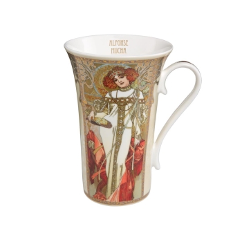Herbst / Winter - Künstlerbecher Bunt Alphonse Mucha Goebel 67012061