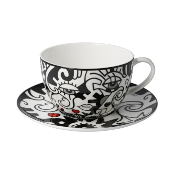 Two in One - Jumbo Tee-/Cappuccinotasse Bunt Billy the Artist Goebel 67080571