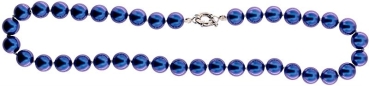 Perlmutt Royal Blue Blau Kette 46cm, ca. 10mm Perlengröße Collier Halskette Mother-of-Pearl MOP04