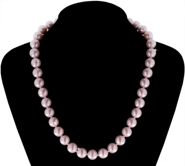 Perlmutt Rosé Kette 46cm, ca. 10mm Perlengröße Collier Halskette Mother-of-Pearl MOP01