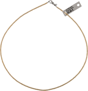 Citrin Hals-Kette 45cm ca. 1-1.5mm facettiert 925 Silber Karabiner-Verschluss Punziert Perlenzentrum Stelyna