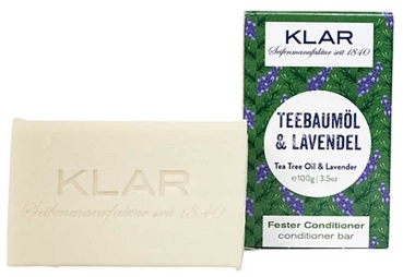 Klar's - Bar Conditioner Lemongrass/Aloe Vera 100g (für fettiges Haar) - fester Conditioner Vegan hergestellt in Deutschland