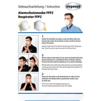 FFP2 Atemschutzmaske (vorgewölbt, Modell BC611)