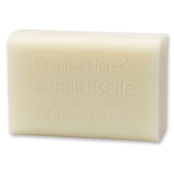 Florex Schafmilchseife - Classic ohne Palmöl- mit Lanolin und pflanzlichen Ölen zarter Seifen Duft 100 g